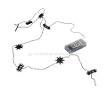 Ξύλινη αράχνη Halloween String Lights 8 Pack